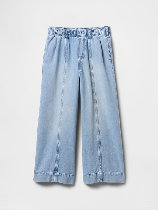 Image number 2 showing, Kids High Rise Stride Wide-Leg Ankle Jeans