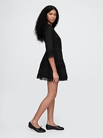 Lace-Trim Mini Dress