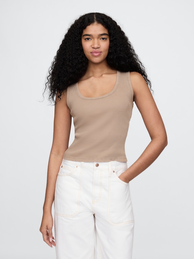 Rib Scoop Tank Top