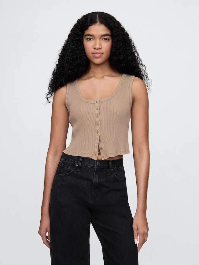 Cropped Rib Top