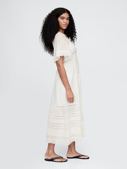 Image number 3 showing, Lace-Trim Midi Dress