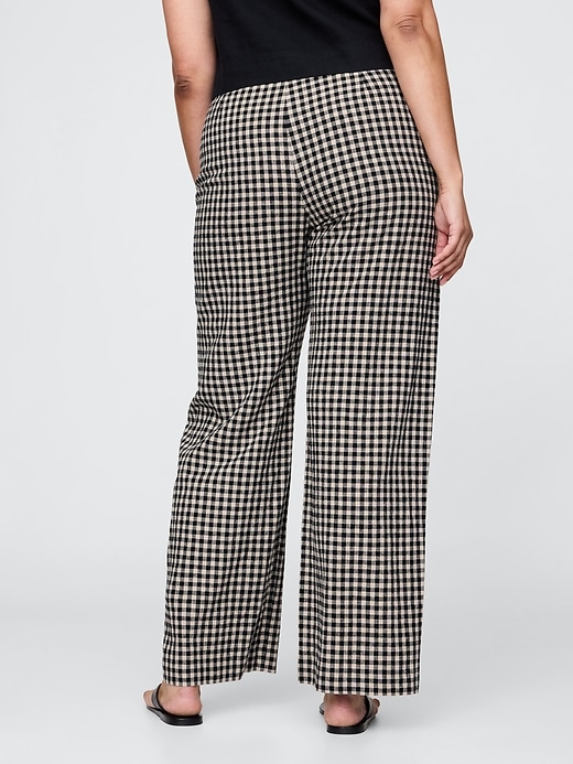 Image number 6 showing, Linen-Blend Relaxed Straight Ankle Pants