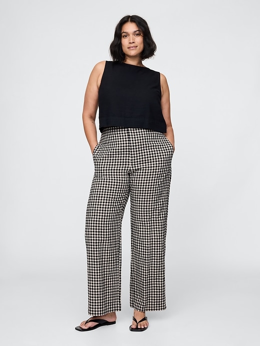 Image number 5 showing, Linen-Blend Relaxed Straight Ankle Pants
