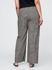 Linen-Blend Relaxed Straight Ankle Pants
