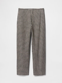 Linen-Blend Relaxed Straight Ankle Pants