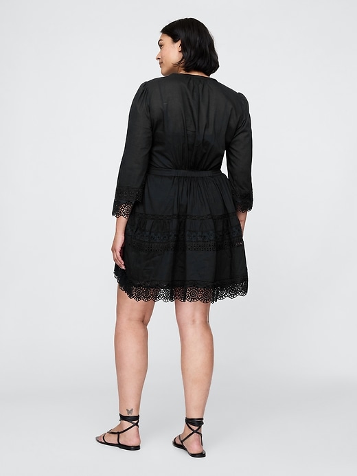 Image number 6 showing, Lace-Trim Mini Dress