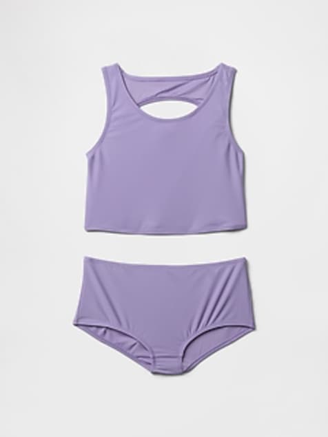 Kids Cutout Tankini Swim Two-Piece