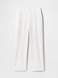 Linen-Blend Relaxed Straight Ankle Pants