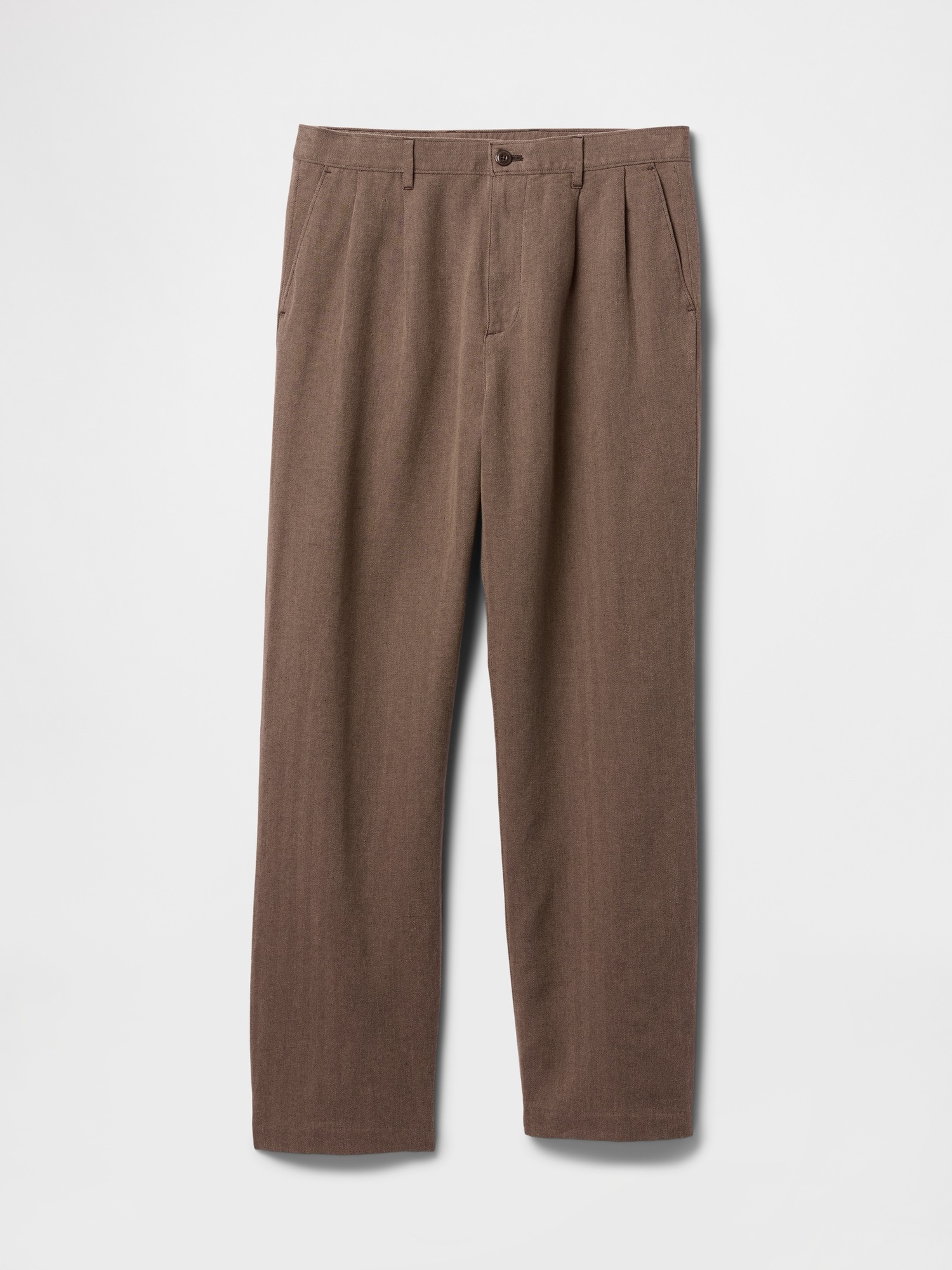 Мужские брюки Gap Linen-Cotton '90s Loose Pleated Khakis — фото 6