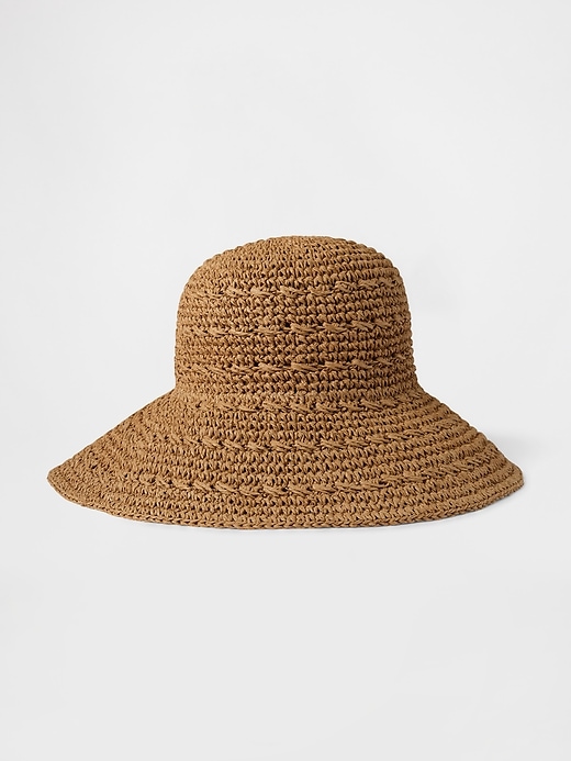 Image number 1 showing, Straw Bucket Hat