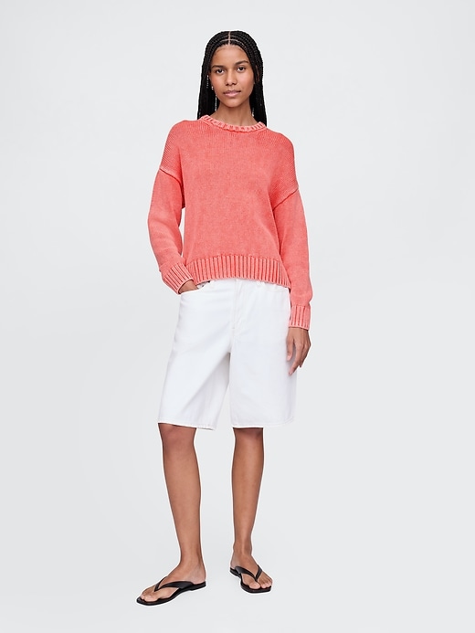 Image number 2 showing, 100% Cotton Relaxed Sweater