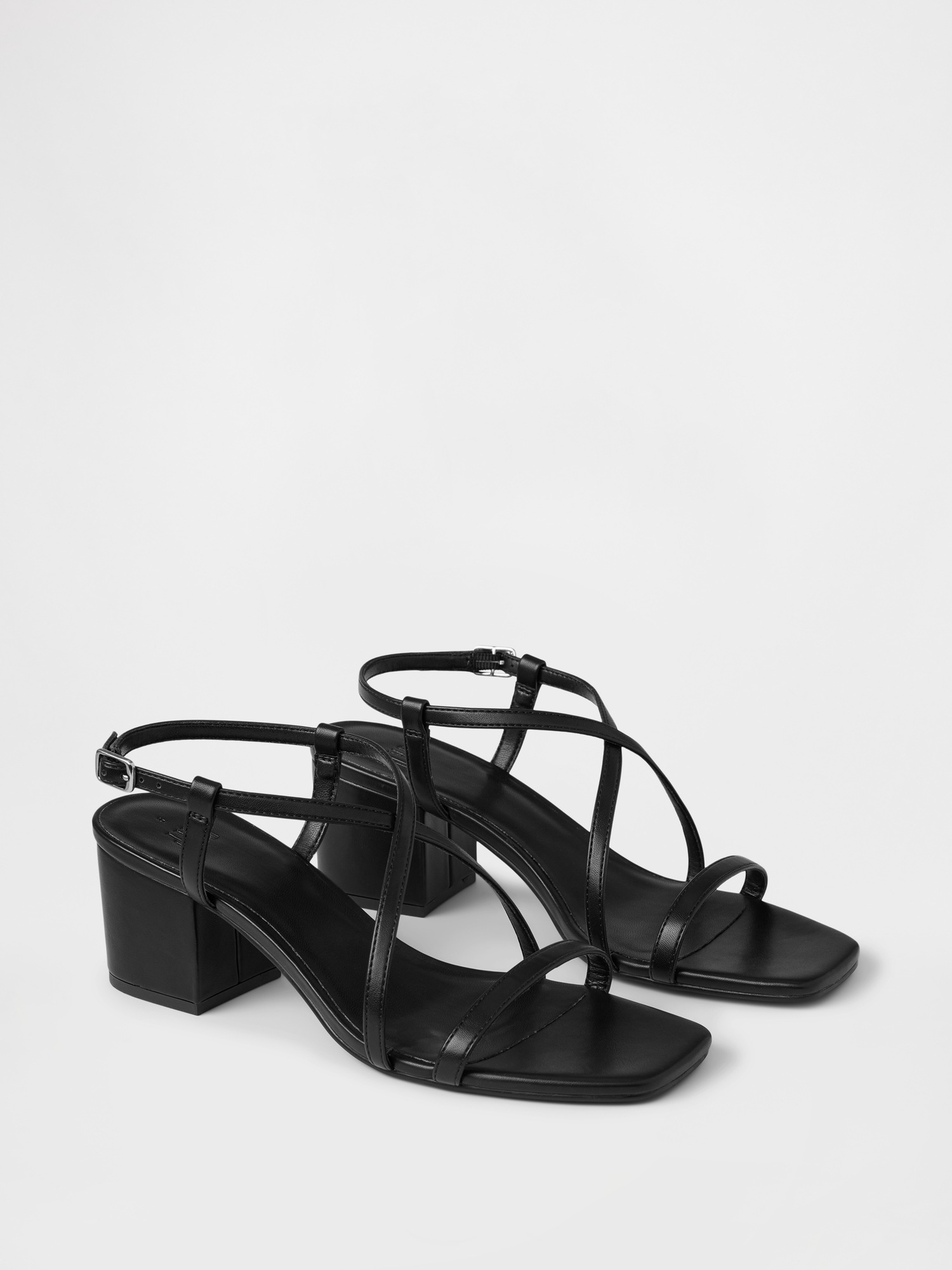 Женские сандалии Gap Strappy Block Heel, цвет: Чёрный — фото 2