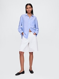 View large product image 30 of 62. 100% Linen Oversized Shirt