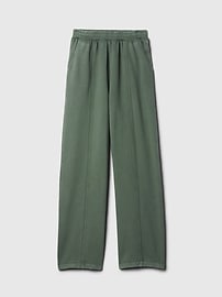 French Terry Seamed Wide-Leg Sweatpants