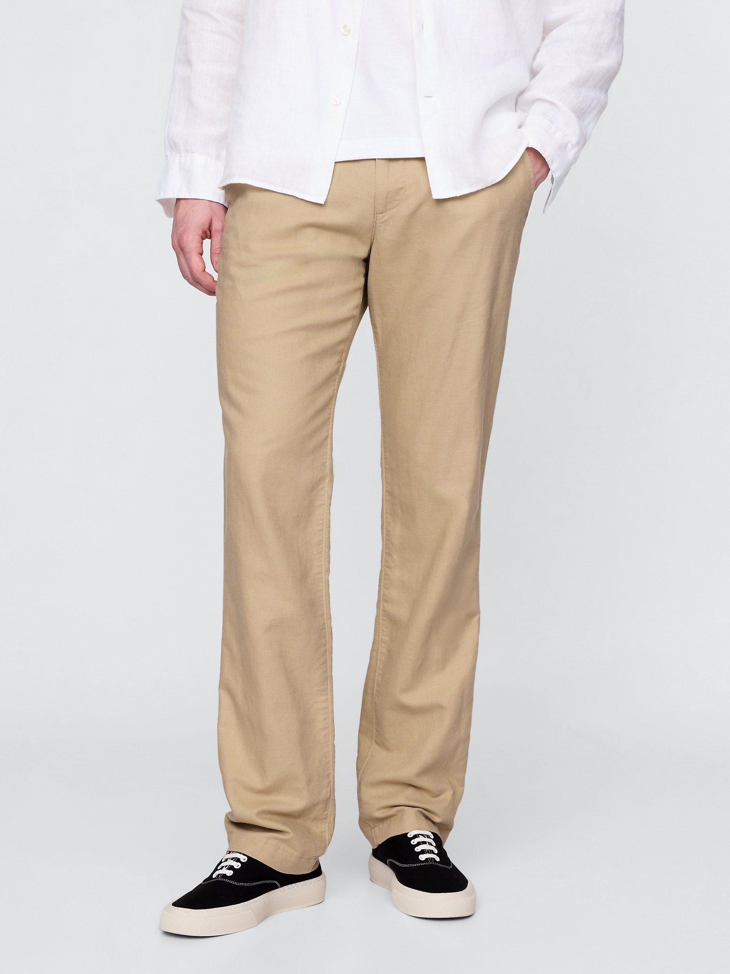 Мужские брюки Gap Linen-Cotton Khakis — фото 2