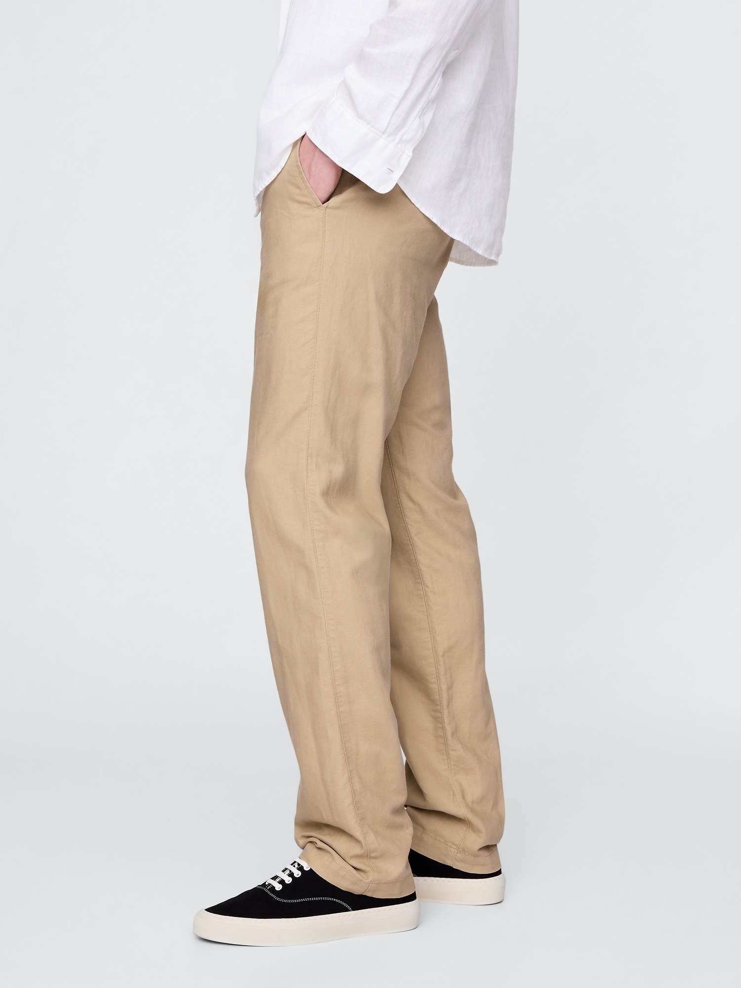 Мужские брюки Gap Linen-Cotton Khakis — фото 3