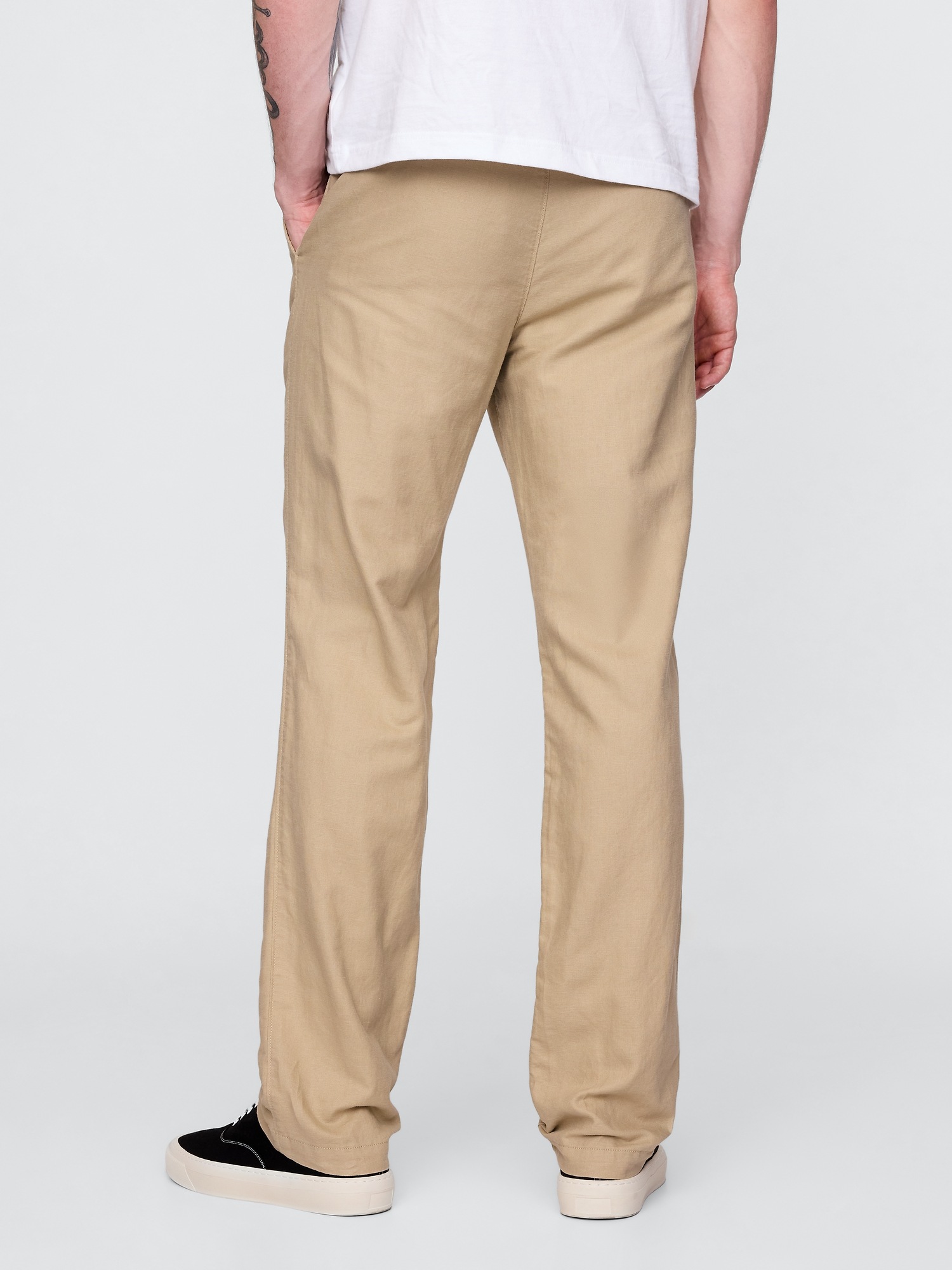 Мужские брюки Gap Linen-Cotton Khakis — фото 4