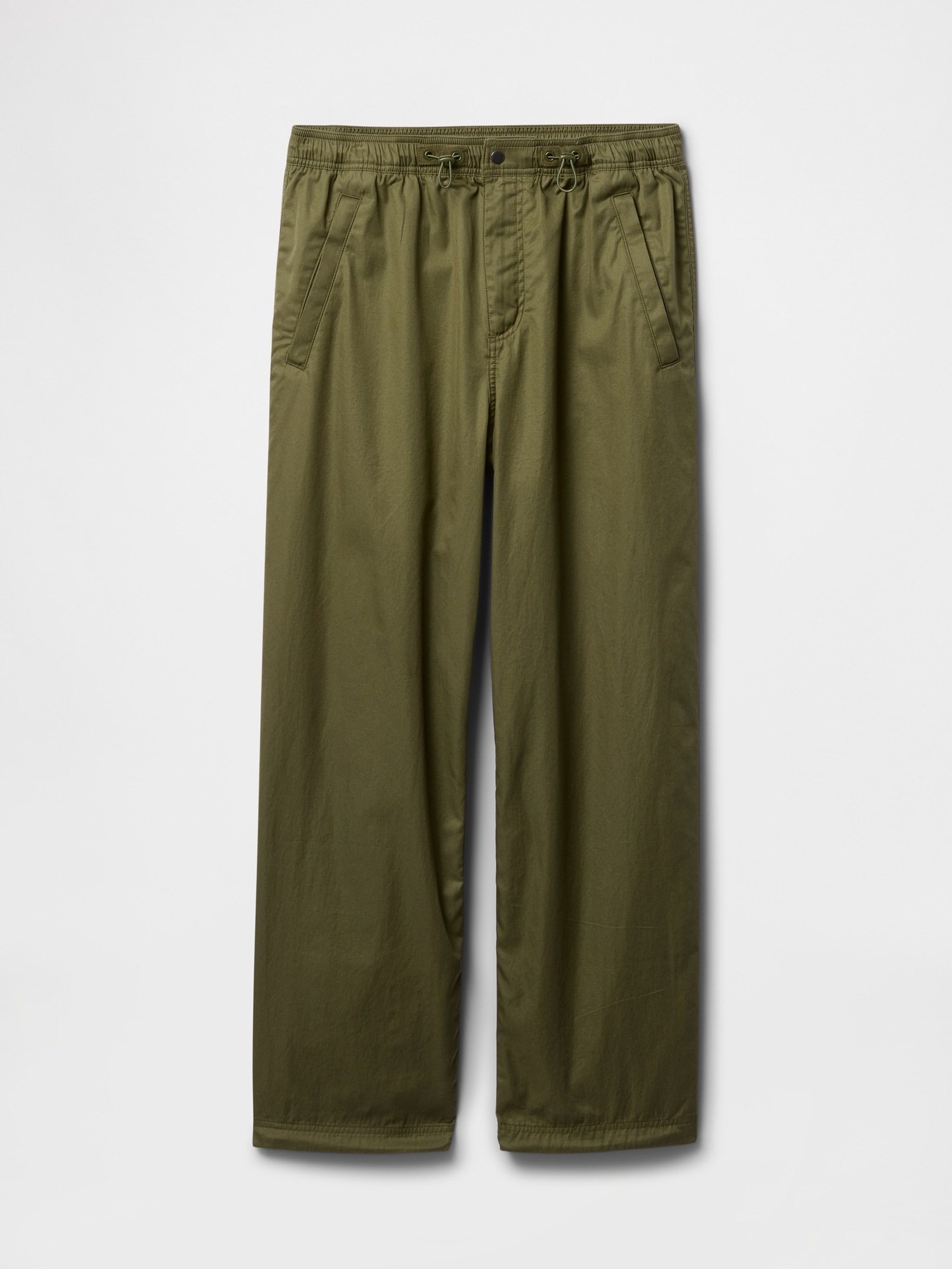 Gap Twill Cargo Baggy Pants In Army Jacket Green