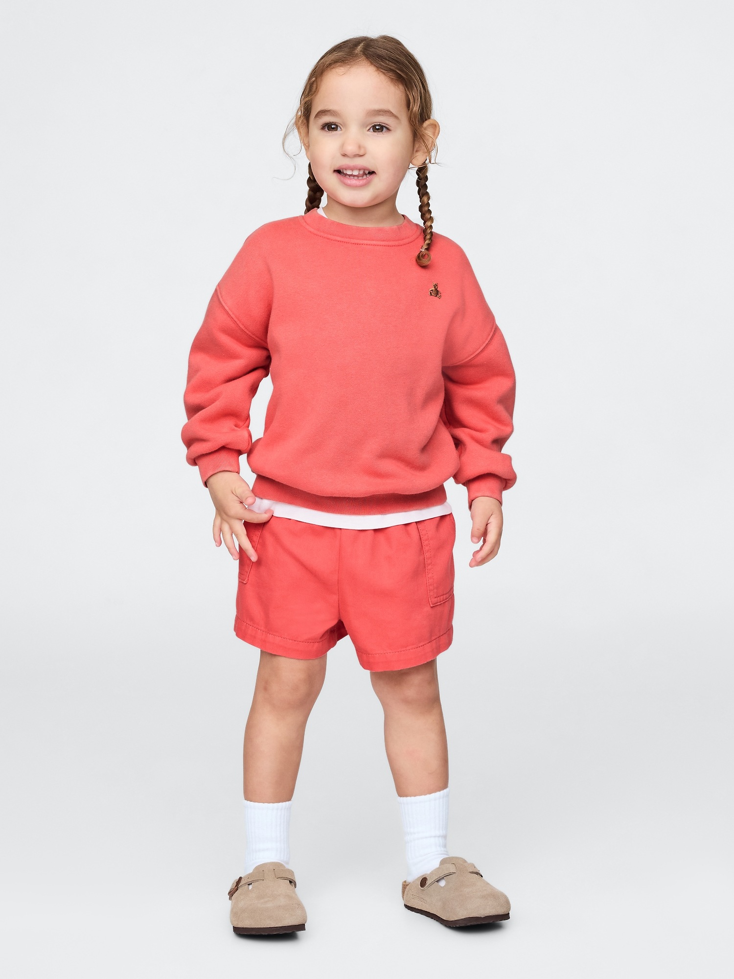 Gap Baby & Toddler Ultrasoft Pull-on Shorts In Watermelon Ice Red