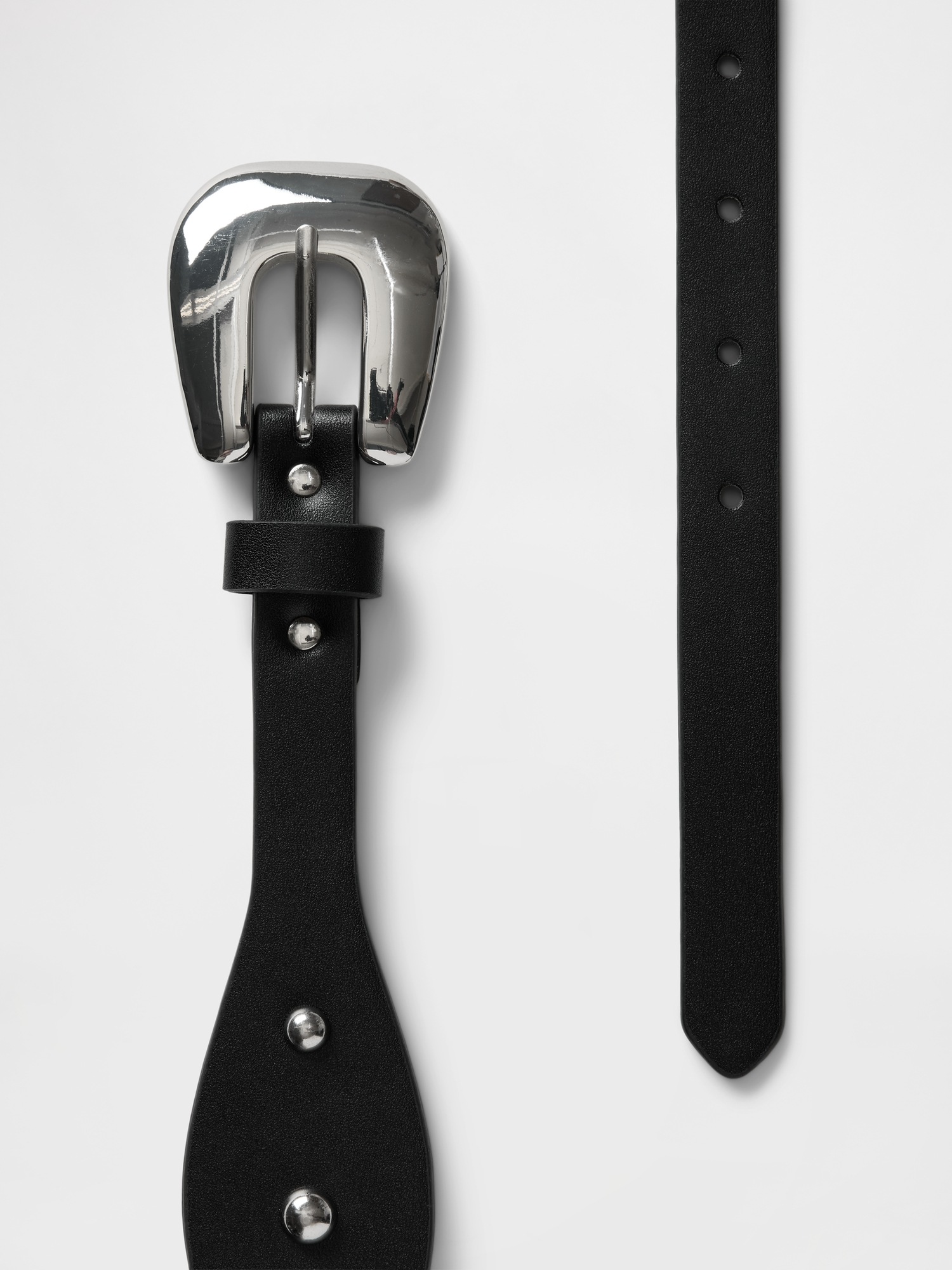 Женский ремень Gap Vegan Leather Belt, цвет: Чёрный — фото 3