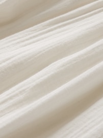 Crinkle Gauze Mixed Media Maxi Dress