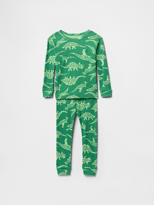Image number 1 showing, Baby & Toddler Organic Ribbed Cotton PJ Set