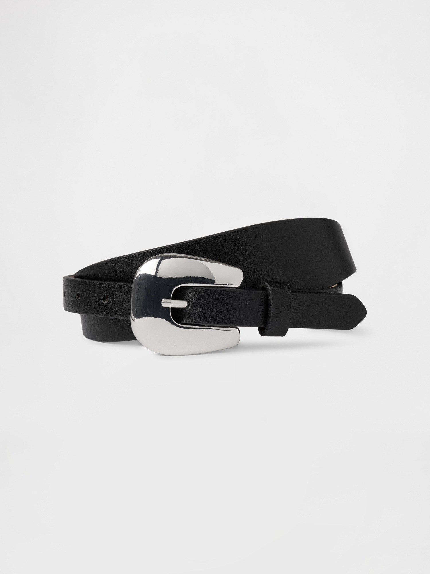Женский ремень Gap Vegan Leather Belt, цвет: Чёрный