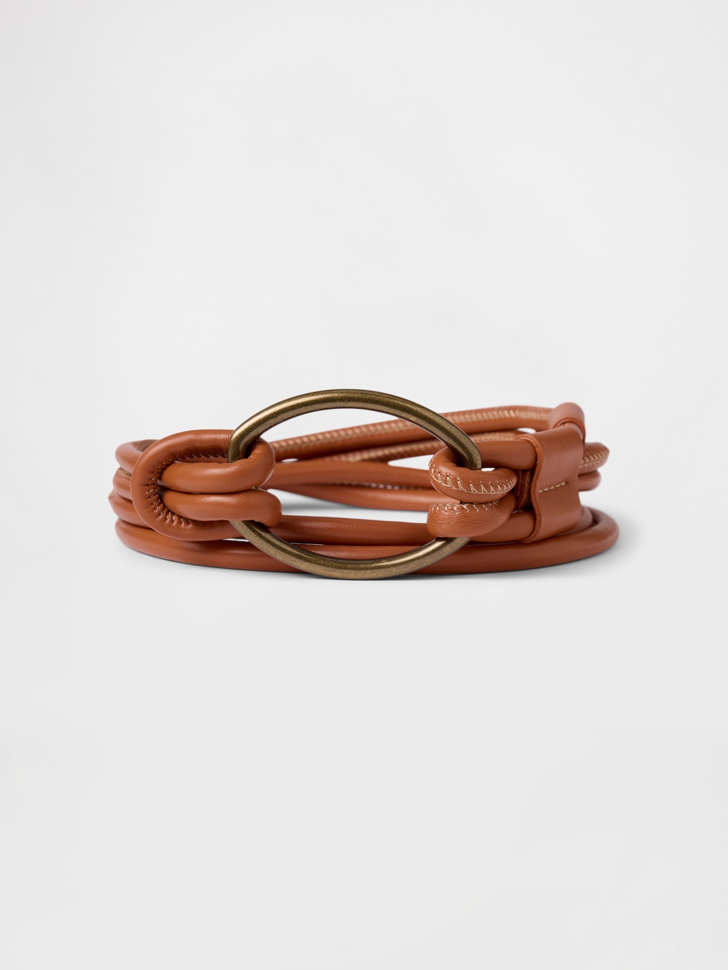Gap Vegan Leather Tie Belt In Cognac Brown