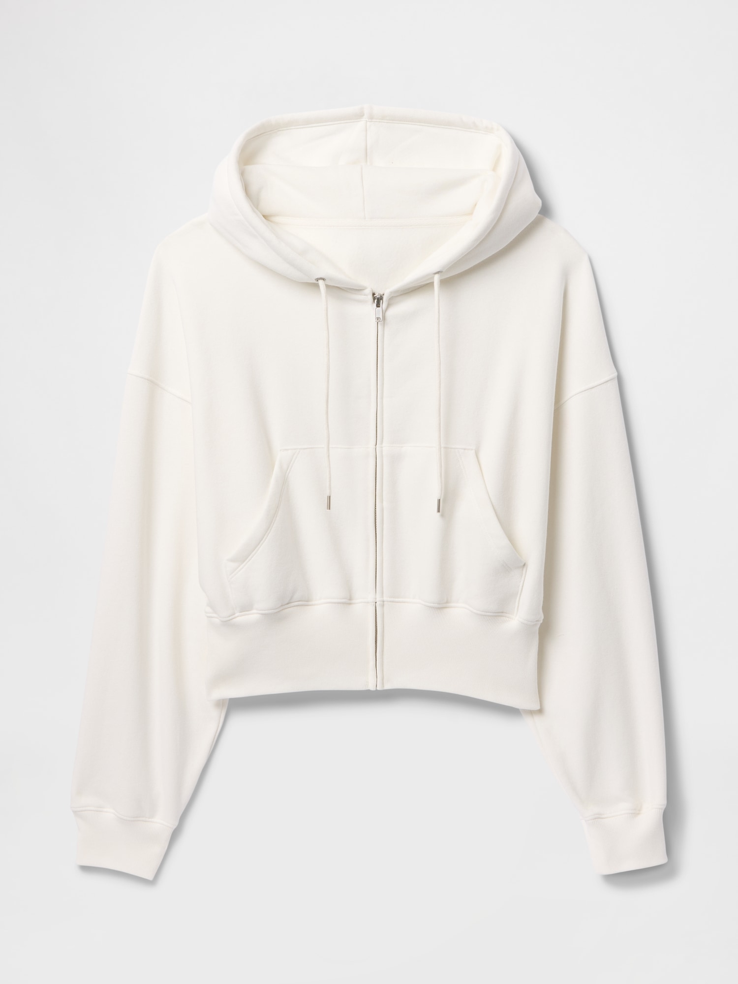 Gap Vintage Soft Full-zip Wedge Hoodie In Off White