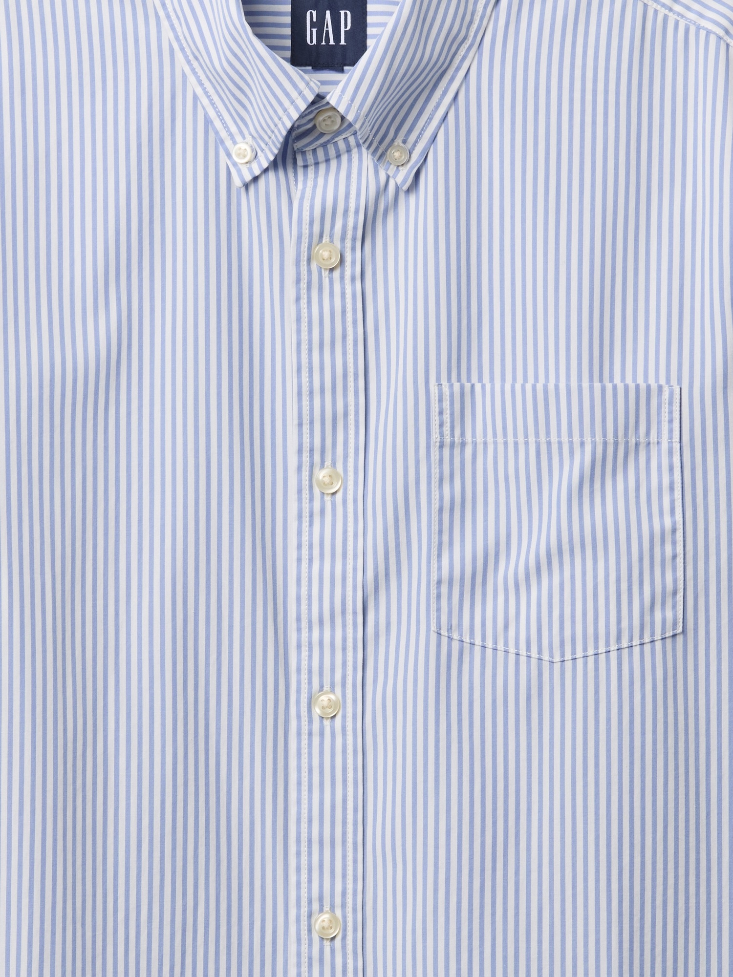 Мужские рубашки Gap All-Day Poplin Shirt in Standard Fit — фото 4