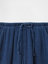 Kids Crinkle Gauze Denim Baggy Pants