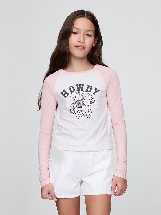 Image number 1 showing, Kids Hello Kitty Graphic Raglan T-Shirt