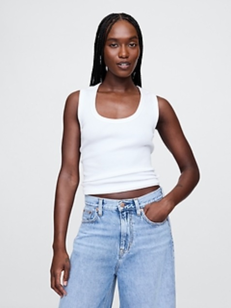 Rib Scoop Tank Top