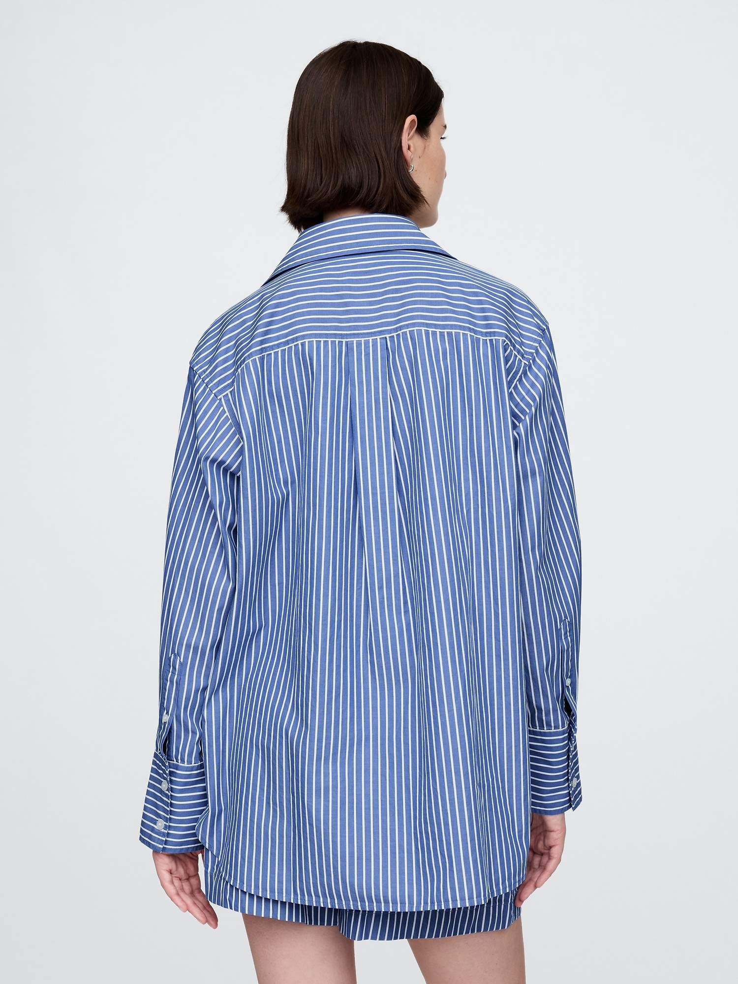 Women's Shirts GAP Stripy Big Shirt Blue Green Stripe | Queens