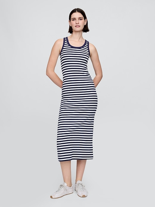 Image number 1 showing, Rib Midi Tank Dress