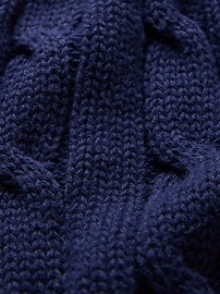 100% Cotton Cable-Knit V-Neck Sweater | Gap