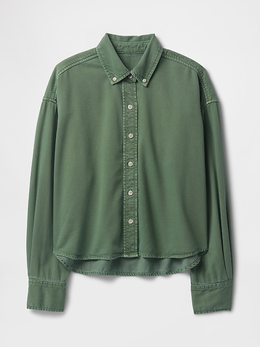 Image number 5 showing, UltraSoft Denim Cropped Big Shirt
