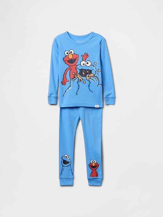 Image number 1 showing, Baby & Toddler Organic Brushed Cotton Sesame Street PJ Set