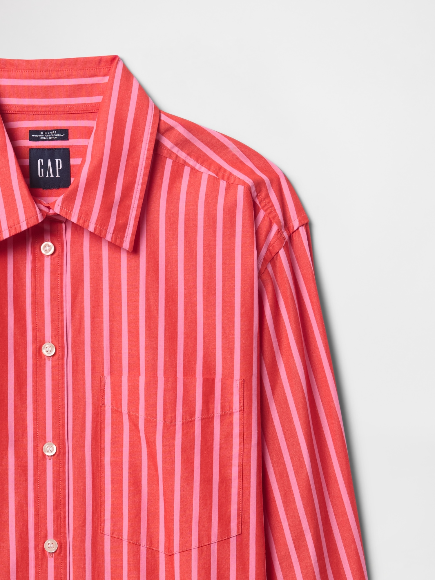 Organic Cotton Poplin Big Shirt | Gap
