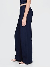 365 High Rise Linen-Blend Trousers