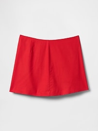 Linen-Blend Mini Skort