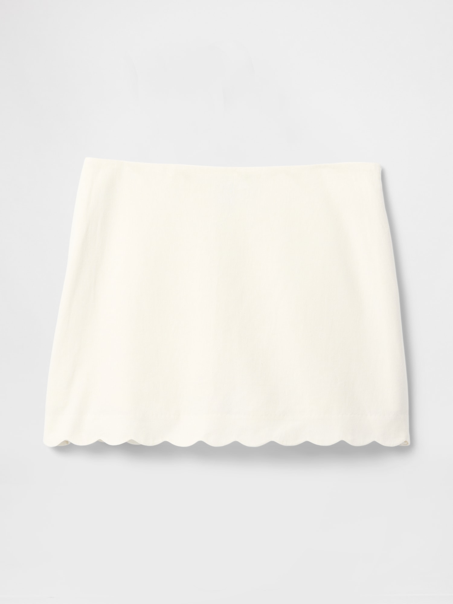 Женские юбки Gap Linen-Blend Scalloped Mini Skort — фото 4