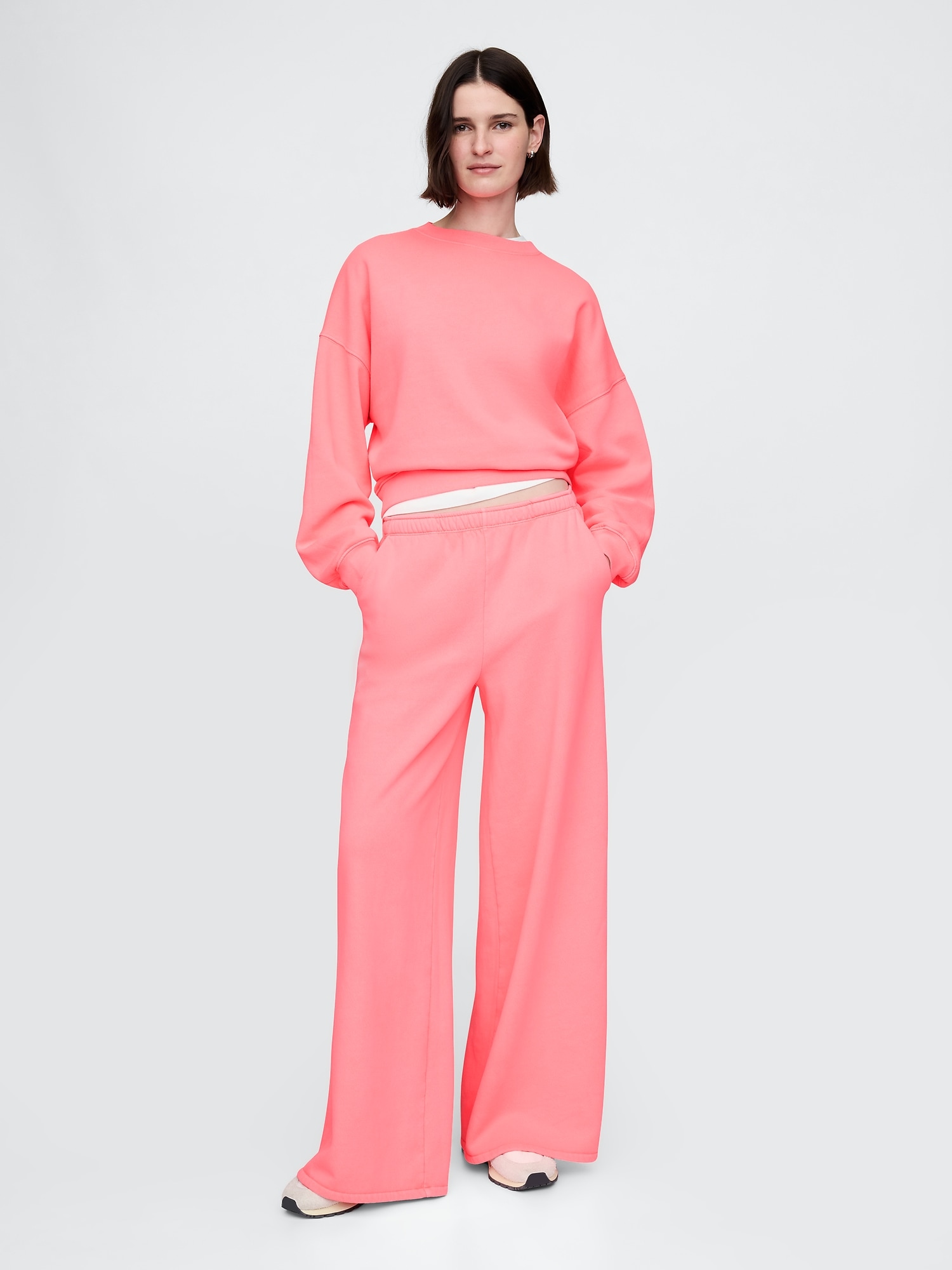 Gap Vintage Soft Baggy Wide-leg Sweatpants In Sassy Pink