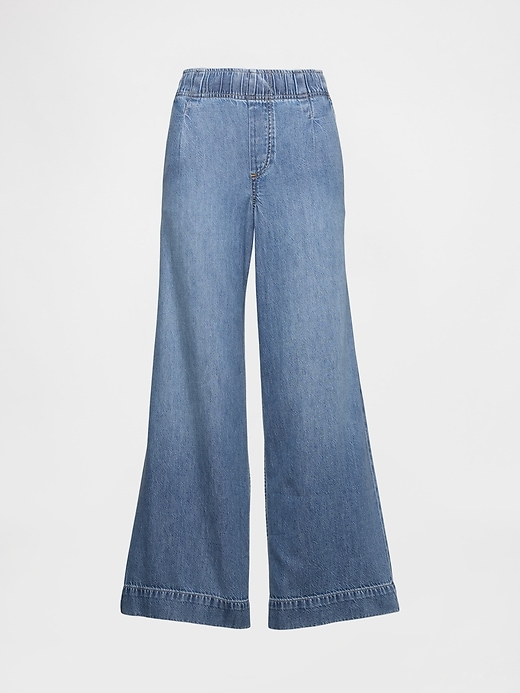 Image number 5 showing, Mid Rise UltraSoft Pleated Easy Baggy Jeans