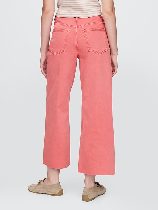 Image number 4 showing, High Rise Stride Wide-Leg Ankle Jeans