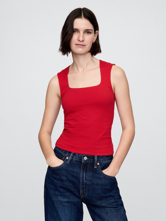 CloseKnit Jersey Square-Neck Top
