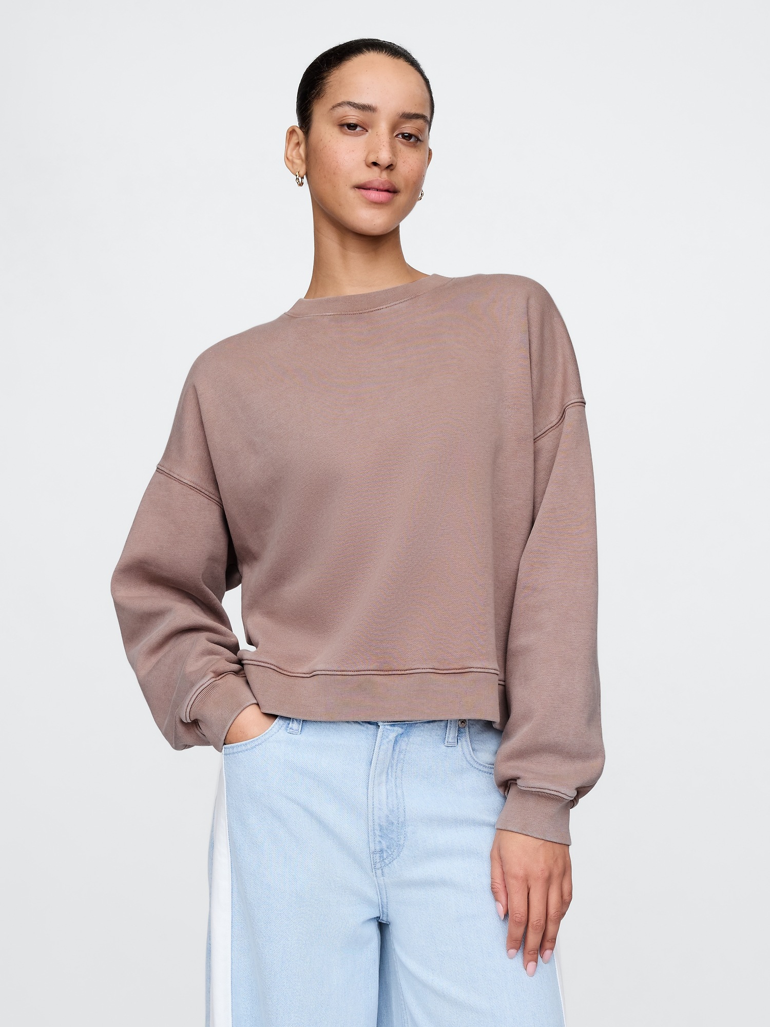 GAP VINTAGESOFT WEDGE CREWNECK SWEATSHIRT