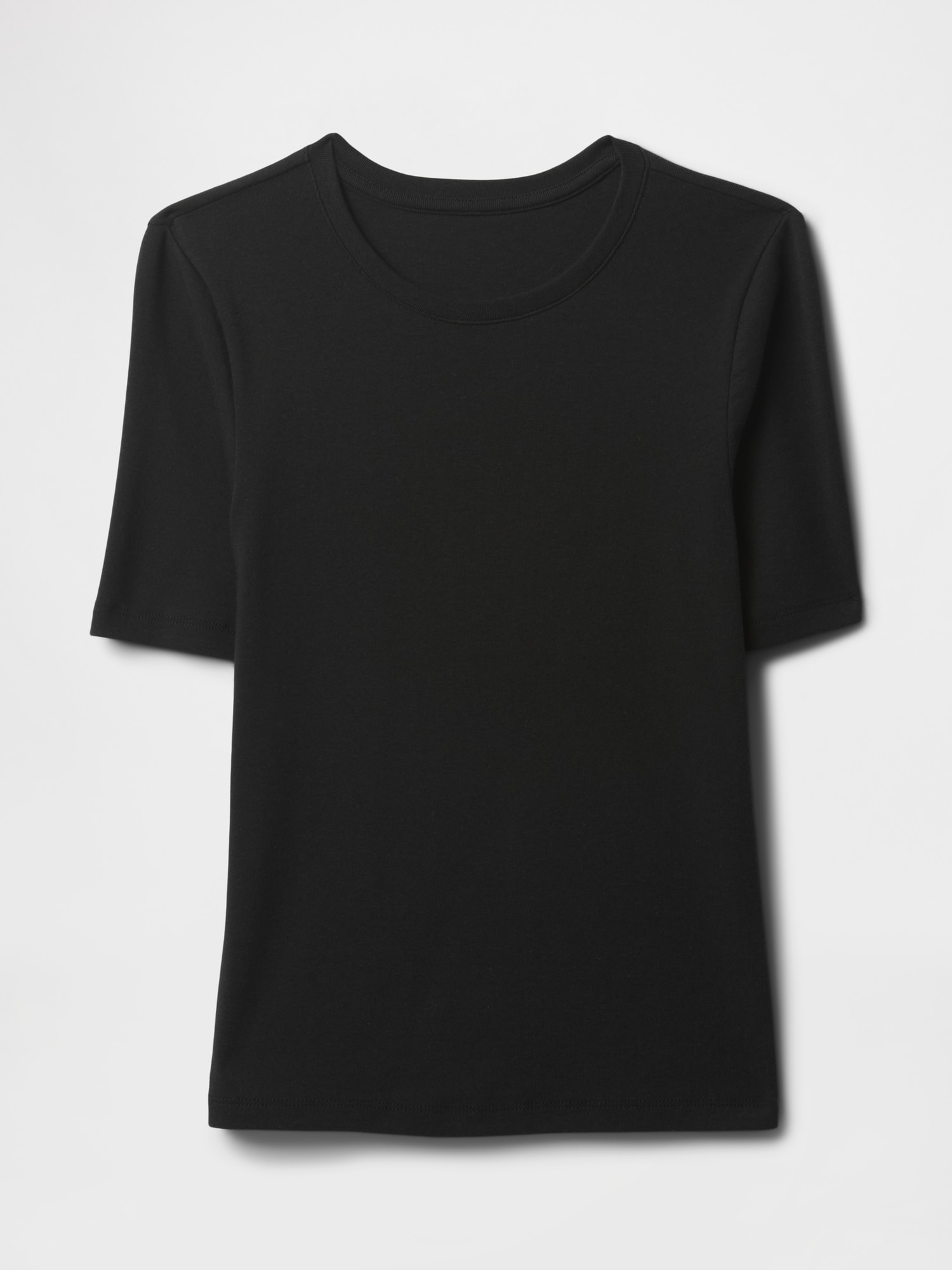 Женская футболка Gap Modern Crewneck, цвет: Чёрный — фото 3