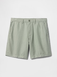 8" Linen-Cotton Shorts