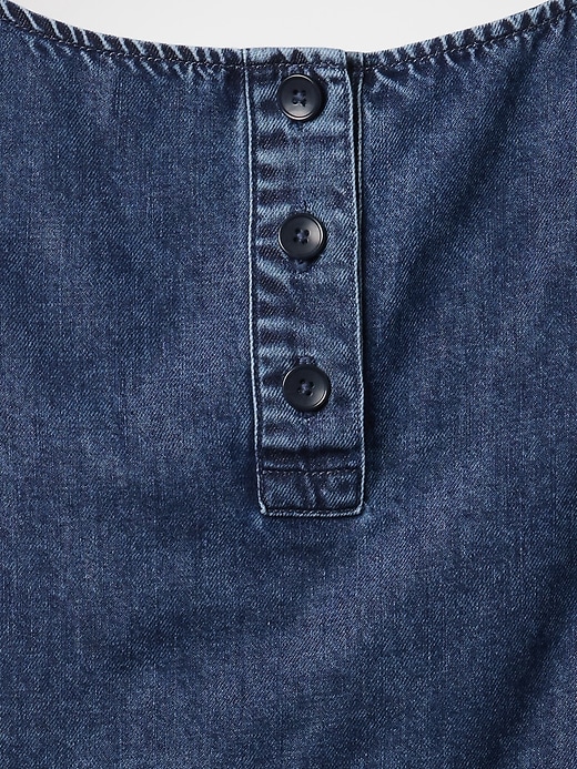 Image number 4 showing, UltraSoft Denim Cropped Shell Tank Top
